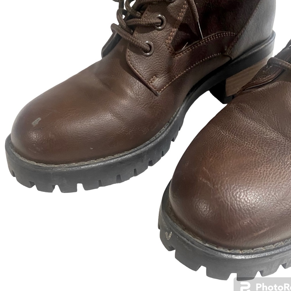 DREAM PAIRS Women's Military Lace Up Combat Boots Chelsea Ankle Booties 7.5 - Picture 5 of 8